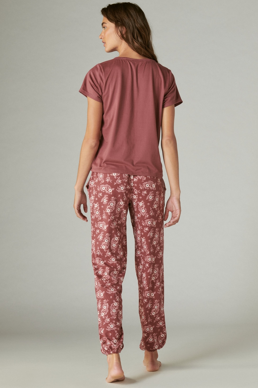 floral pocket & jogger sleep set